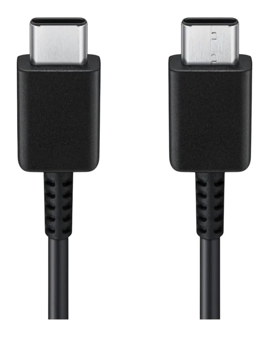 Cable USB-C a USB-C negro de 5A para carga súper rápida 2.0 de Samsung vendido por Accesorios DLS