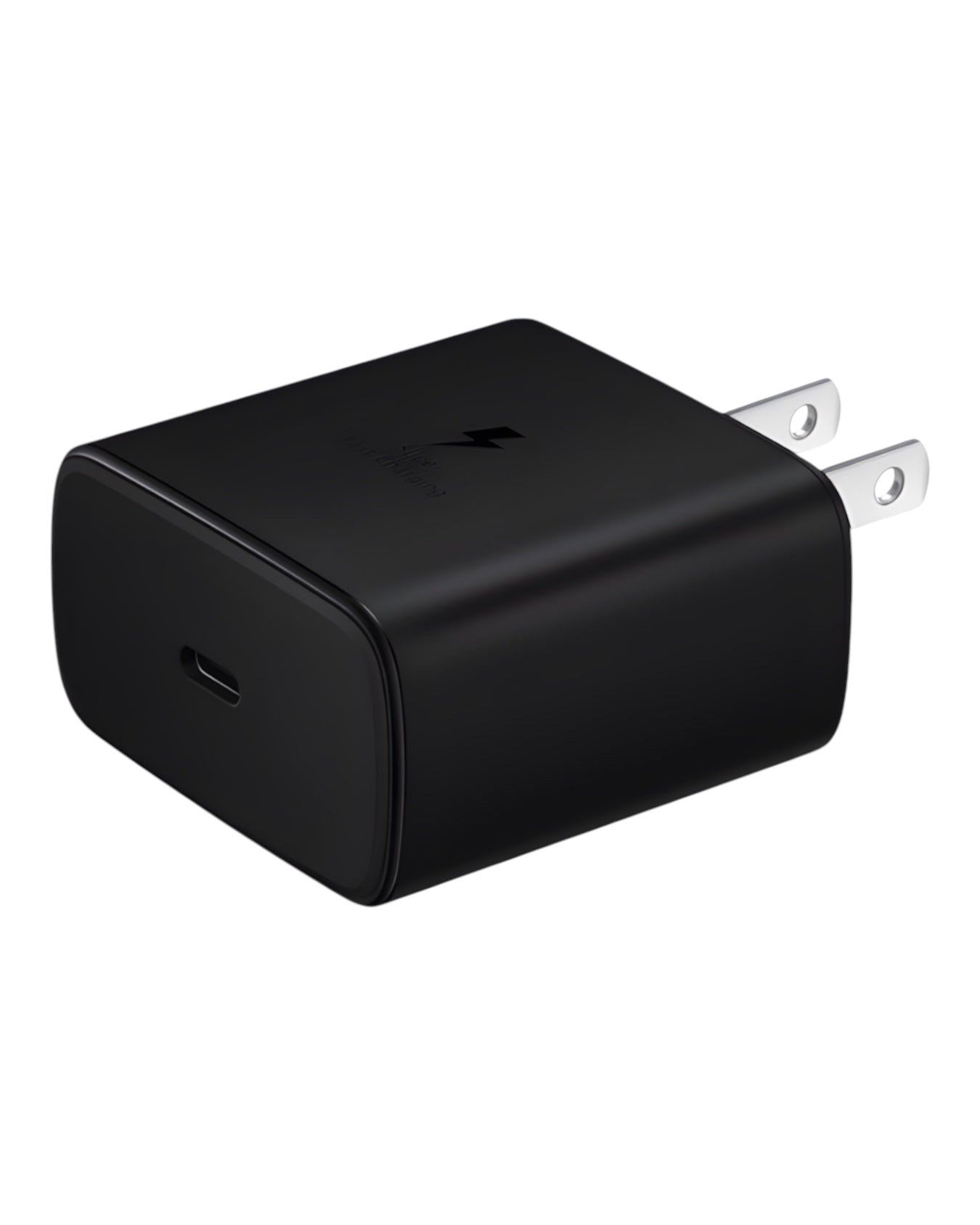 Cargador rápido Accesorios DLS Samsung 45W USB-C de color negro con tecnología Super Fast Charging 2.0