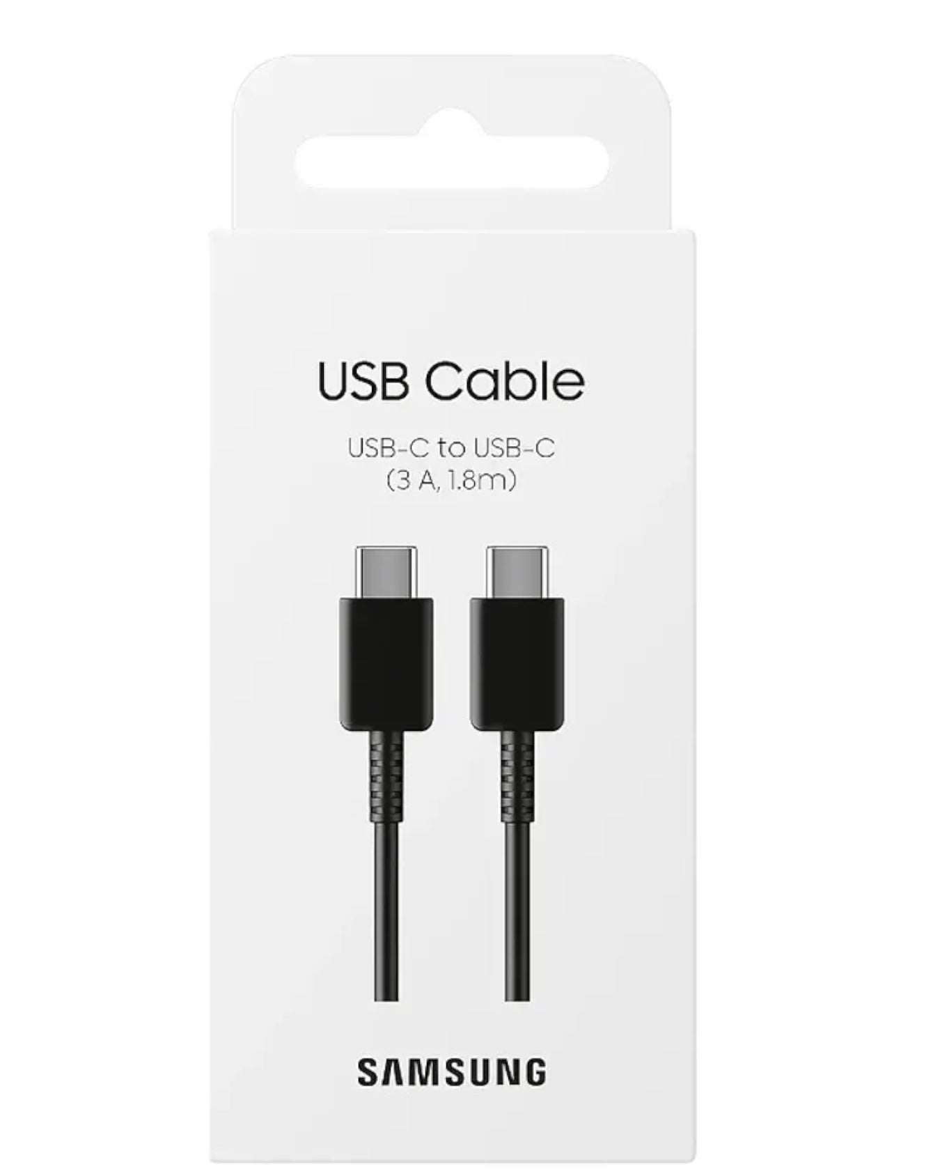 Cable USB-C a USB-C Samsung de 1.8 metros y 3A en empaque original de Accesorios DLS