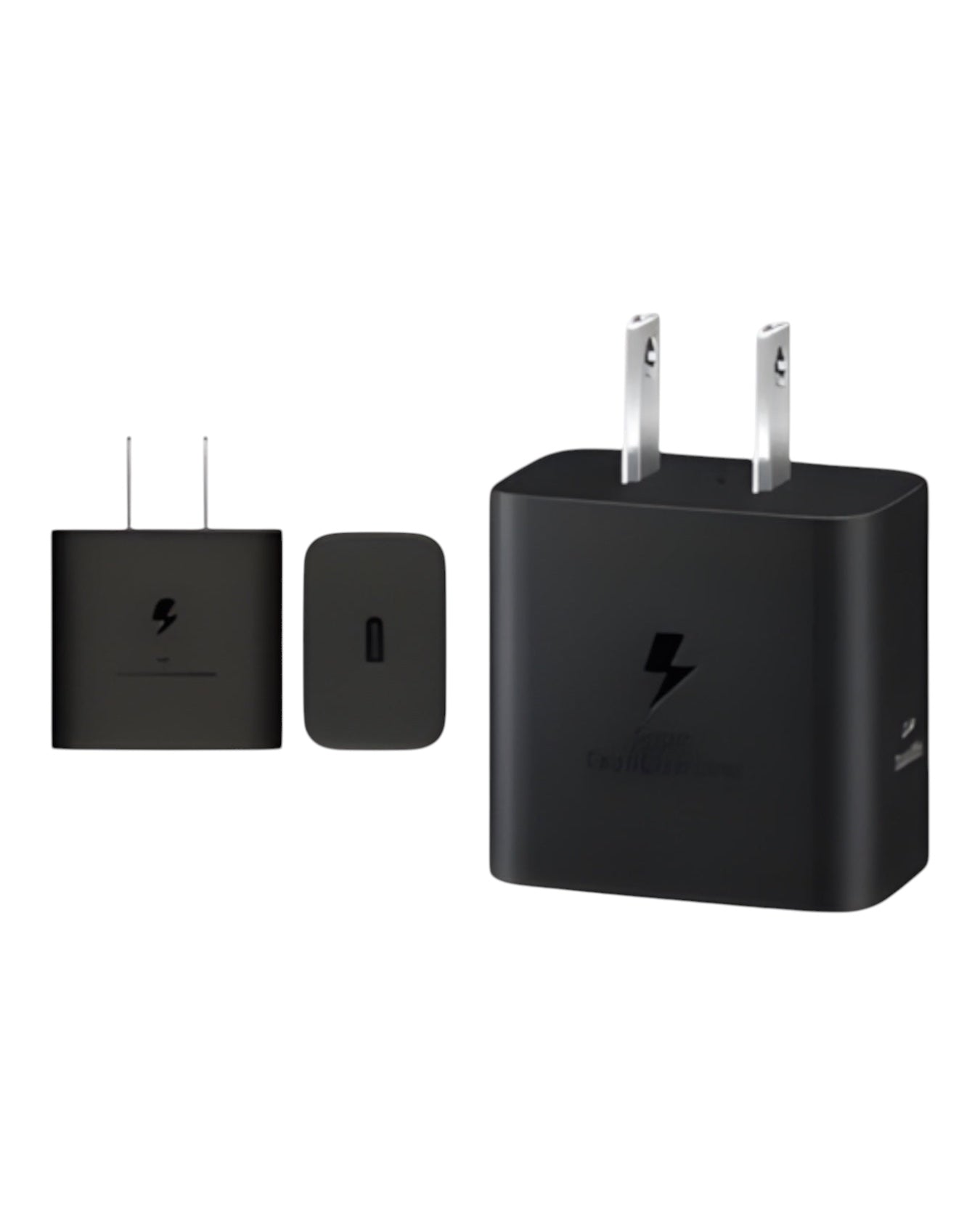 Cargador rápido Accesorios DLS Samsung 45W USB-C de color negro con tecnología Super Fast Charging 2.0